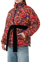 Nature Beauty Floral Embroidered Puffer Jacket
